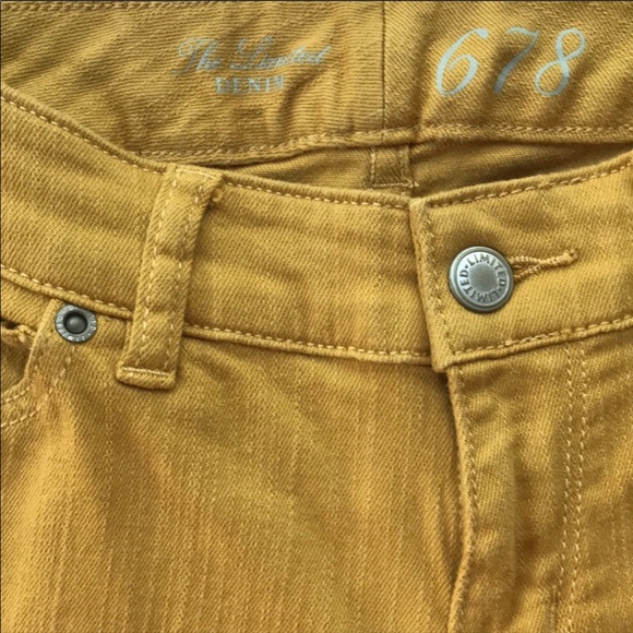 The Limited 678 Skinny Denim in Mustard Sz 0 - Picture 7 of 8